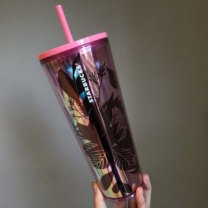 Starbucks Pink Cactus Flower Holographic Venti Cup Tumbler